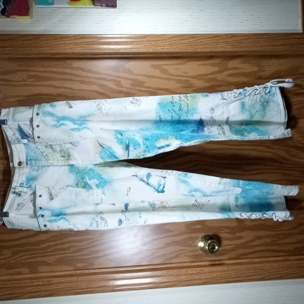CHICO'S,  Linen, cotton, casual, beachy, vacation, artsy, wearable art, …